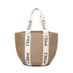 Borsa cesto Woody grande in fibre naturali CHC22SS380G55 101 CHLOÉ 