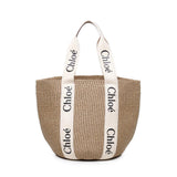 Borsa cesto Woody grande in fibre naturali CHC22SS380G55 101 CHLOÉ 
