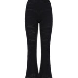 Pantalone svasato con anello AUS4PANTI -BLACK ALBERTO AUDENINO 