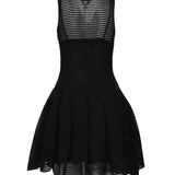 Vestito corti in maglia crinolina AA9R2534K008A 995 ALAIA 