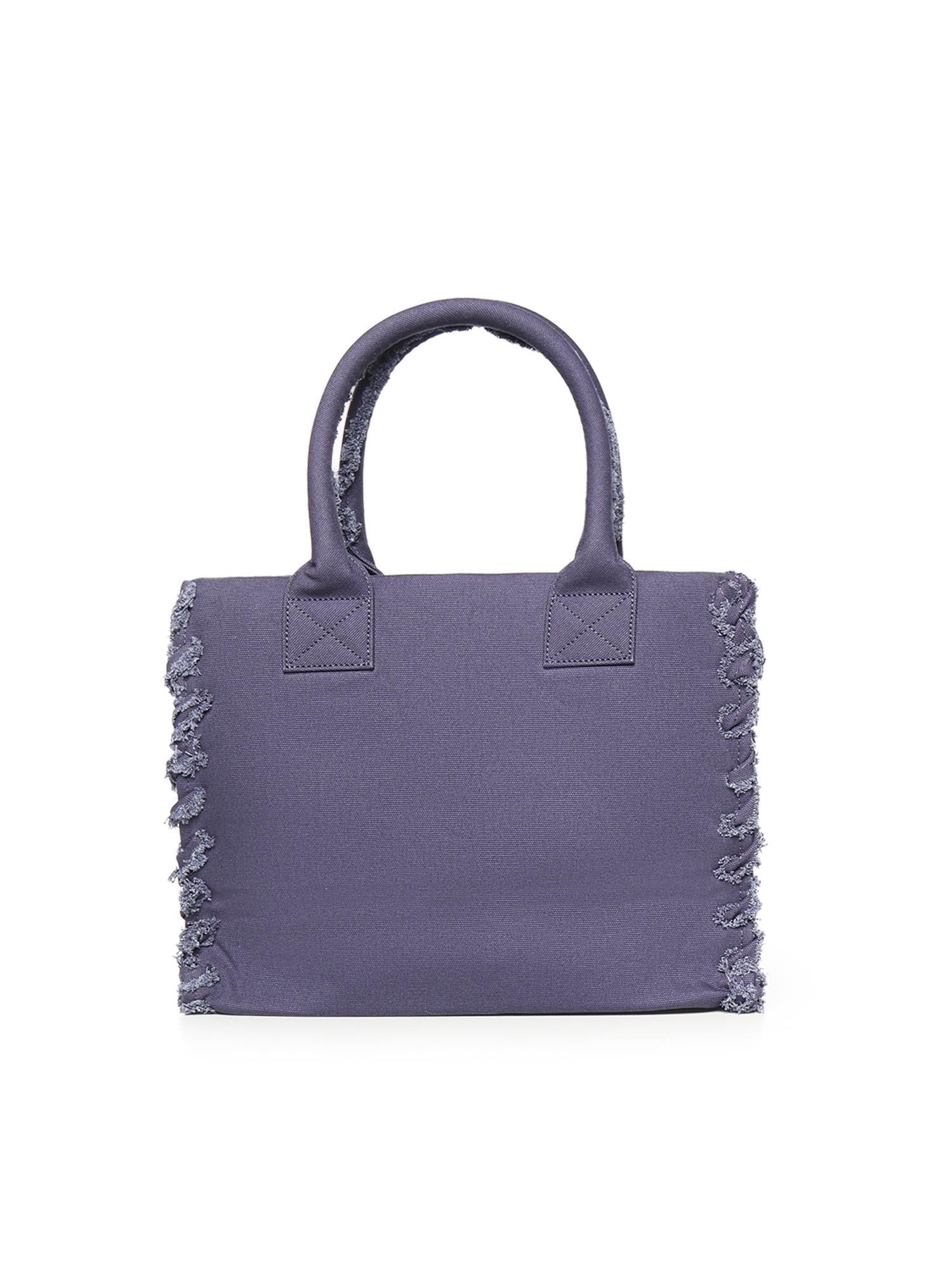 Borsa shopper Beach in canvas con logo 106673 A3A4J05 PINKO 