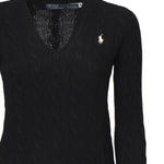 Maglia a trecce con scollo a V 211971866 005 POLO RALPH LAUREN 