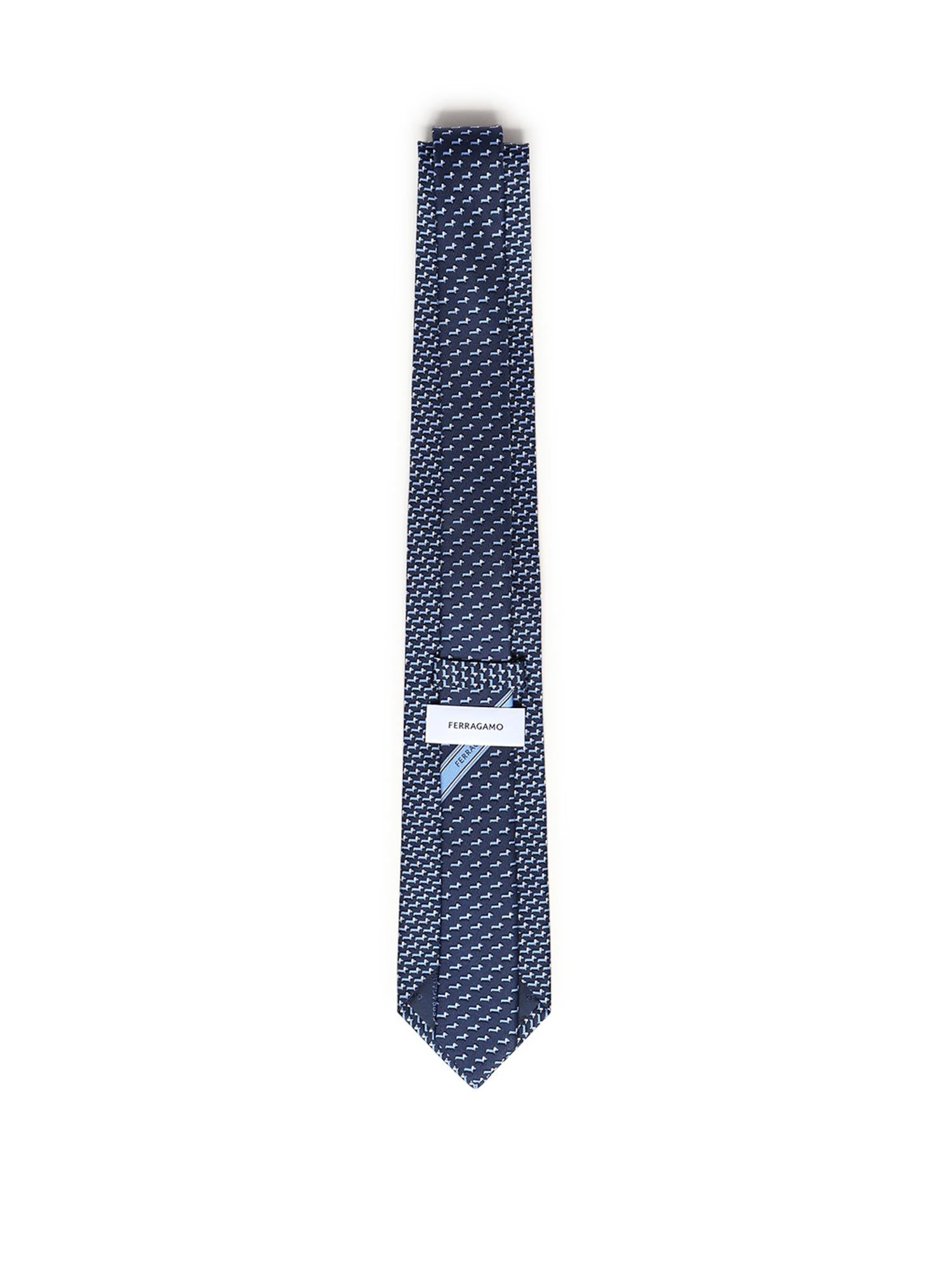 Cravatta in seta con stampa 351311 788885002 FERRAGAMO 