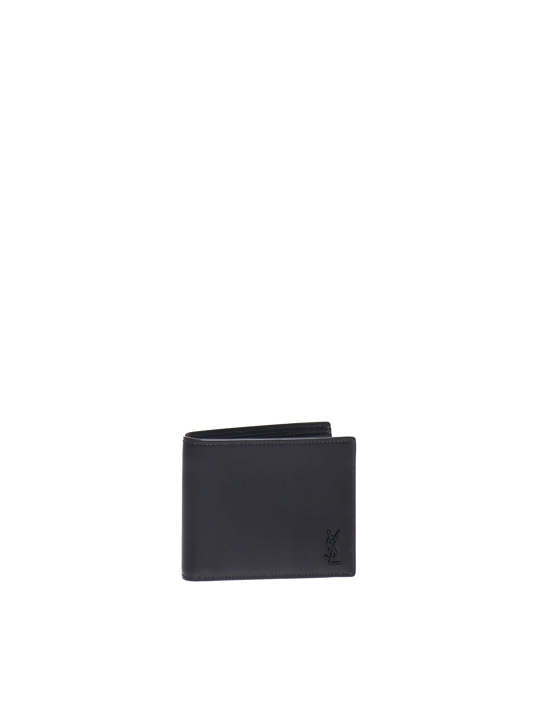 Portafogli Tiny Cassandre east/west in pelle 607727 1JB0U1000 SAINT LAURENT 
