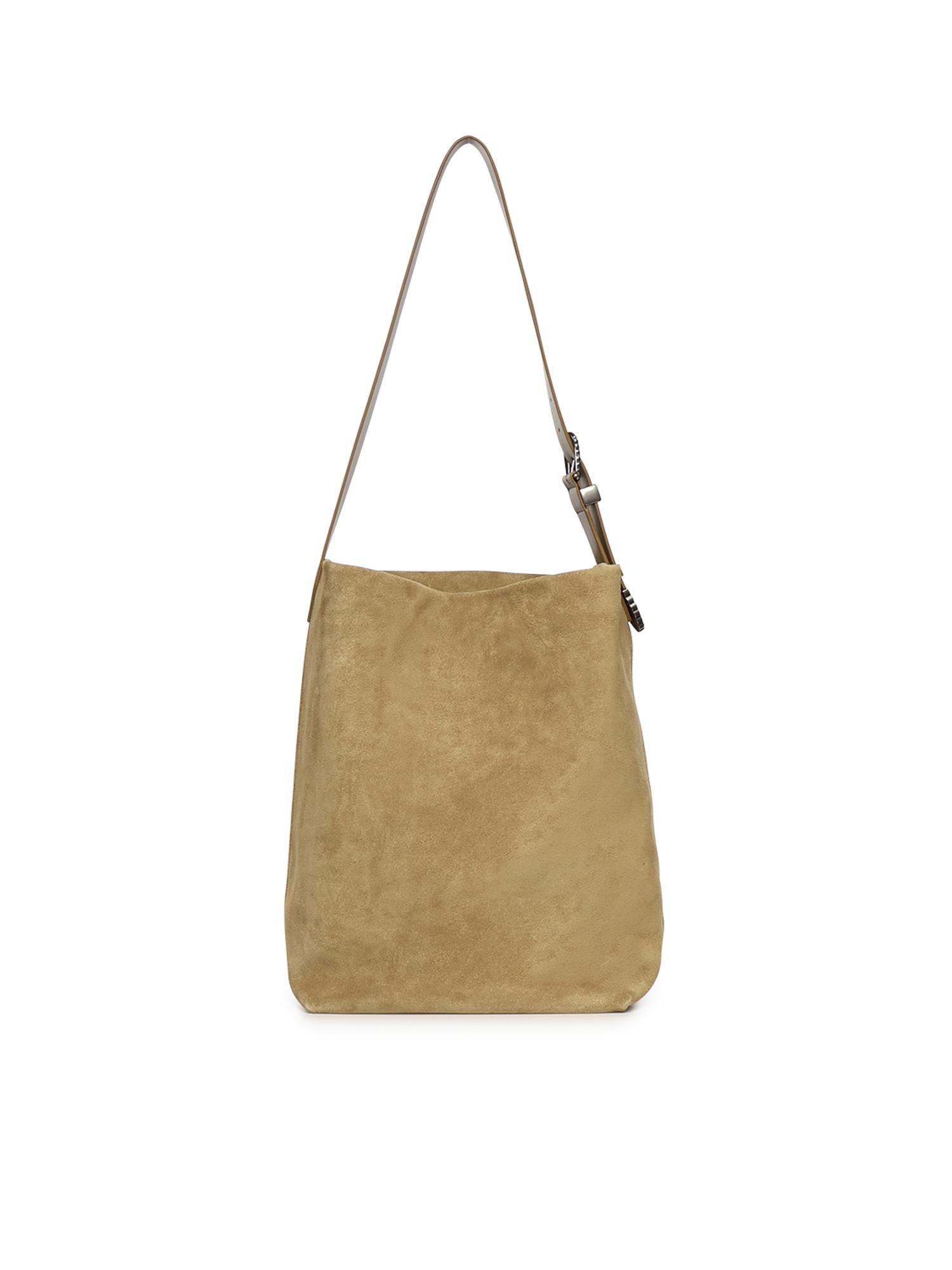 Borsa a tracolla grande Bucket Big in suede 106834 A0F6L22A PINKO 