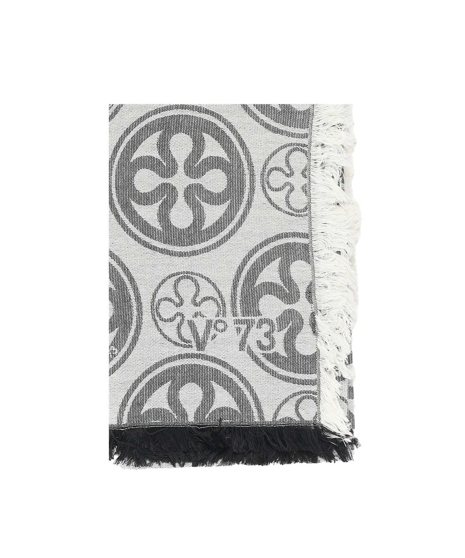 Sciarpa caroline jacquard<BR/> 73SP8FT02 CAROLINENERO/BIANCO V° 73 