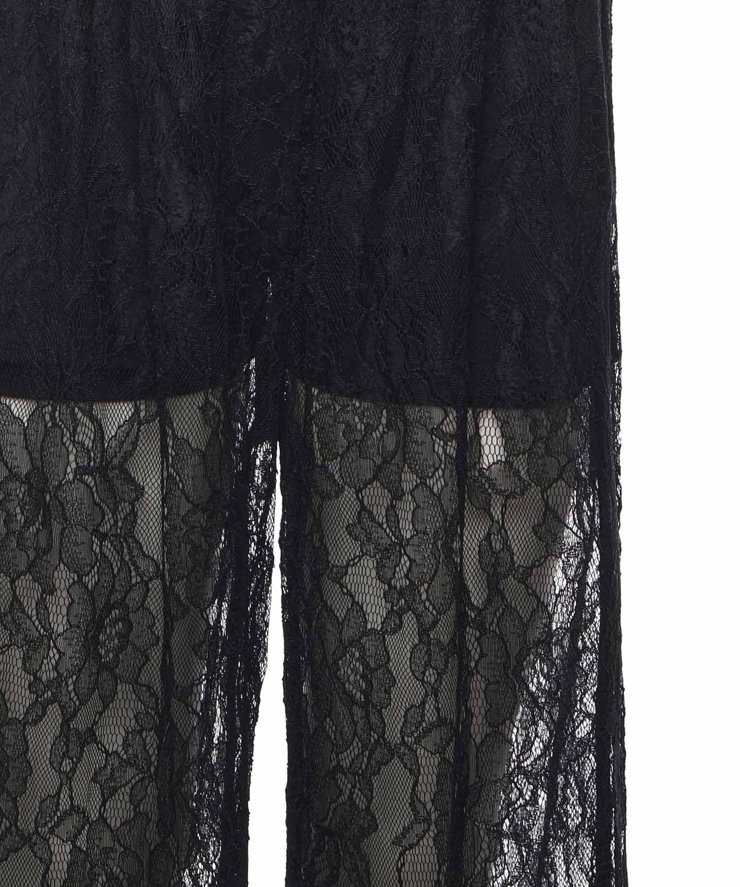 Pantaloni ampi in pizzo 105501 A2R7Z99 PINKO 