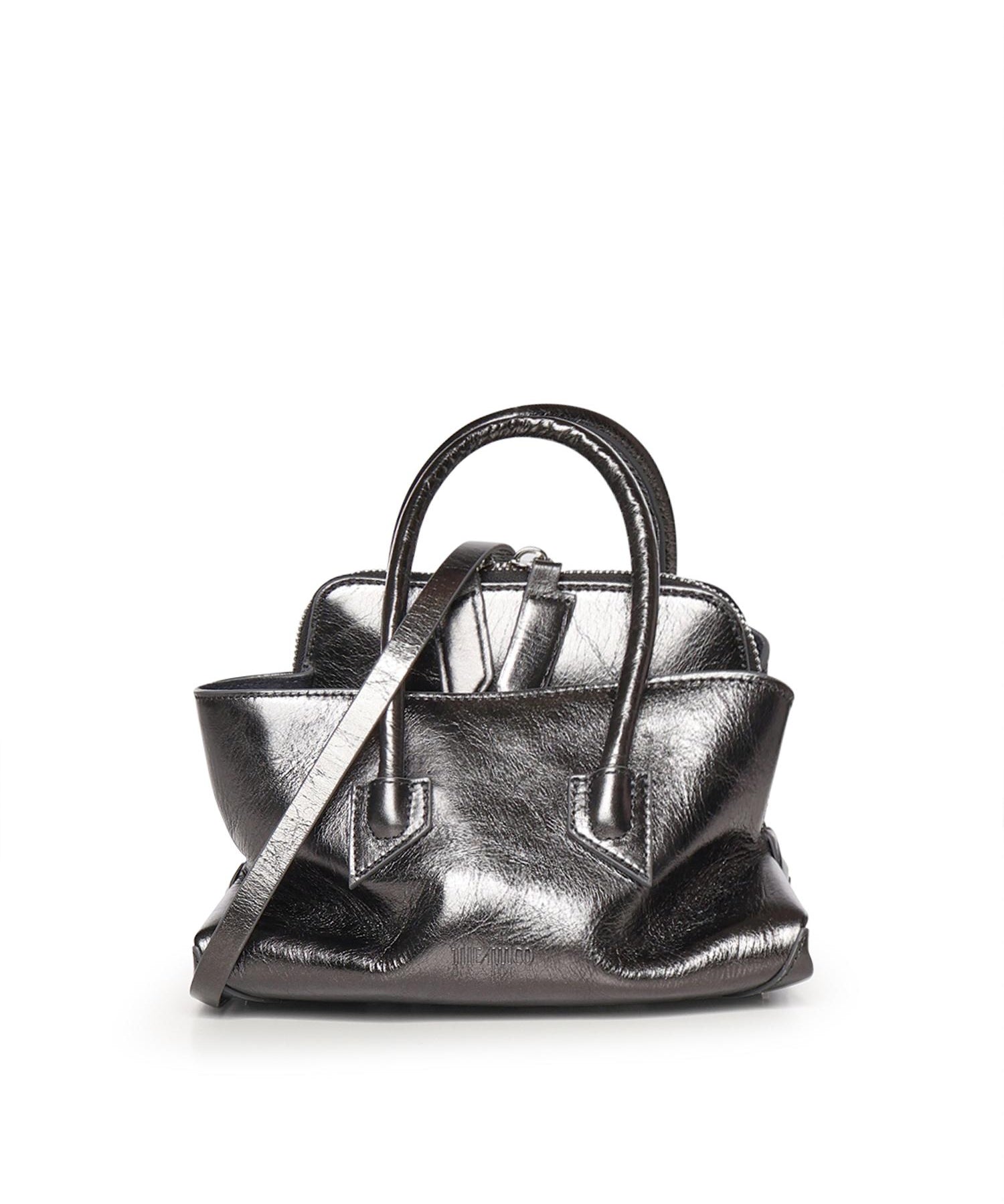 Top handle La Passeggiata Mini in pelle laminata 260WAH00063 LBT070AA233 THE Attico 