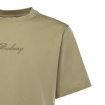 T-shirt in cotone con logo in corsivo Check 8119081 C4201 BURBERRY 