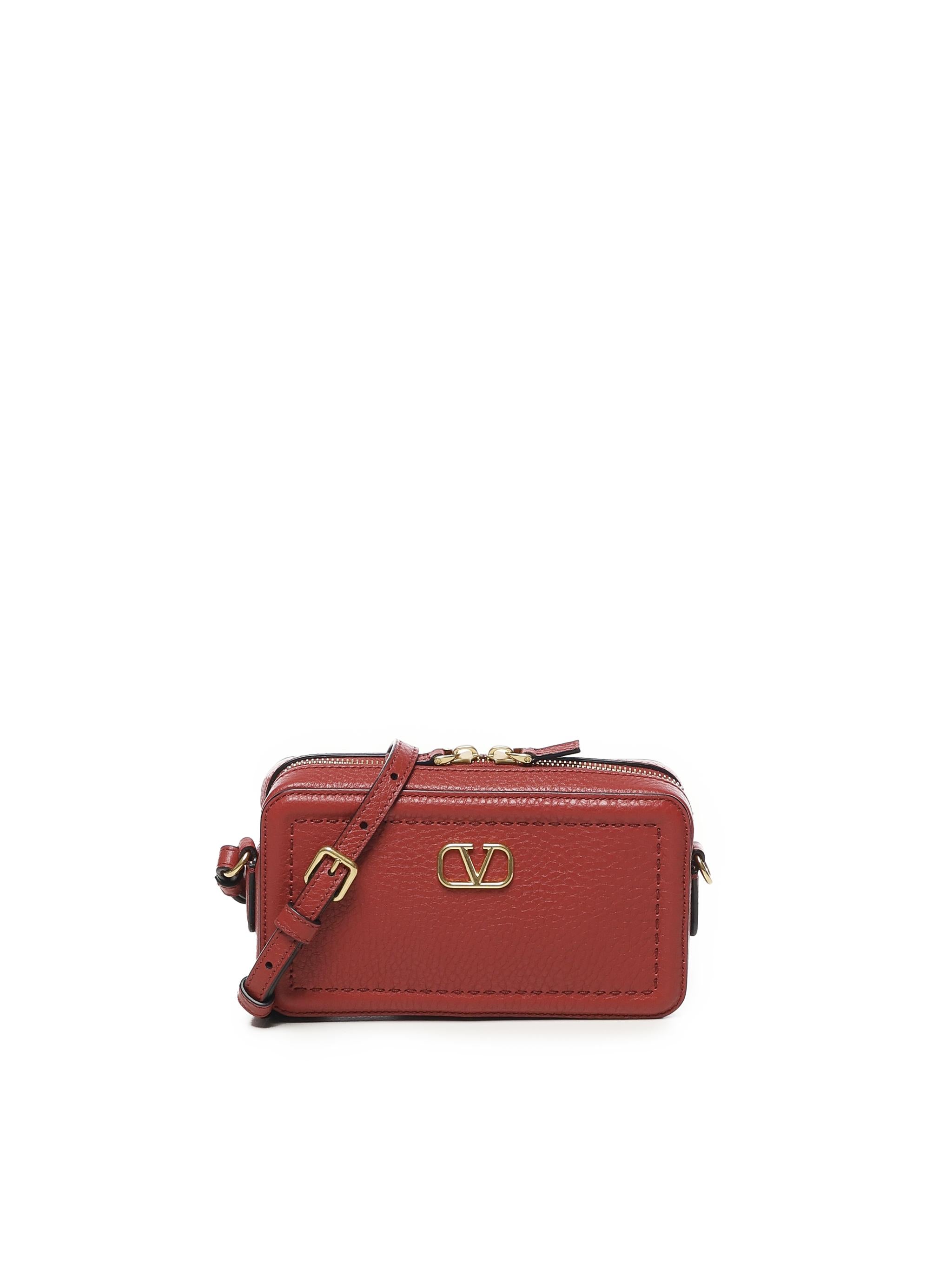 Borsa tracolla mini Alltime in vitello granato 6W0P0AI5 RZR0RO VALENTINO GARAVANI 