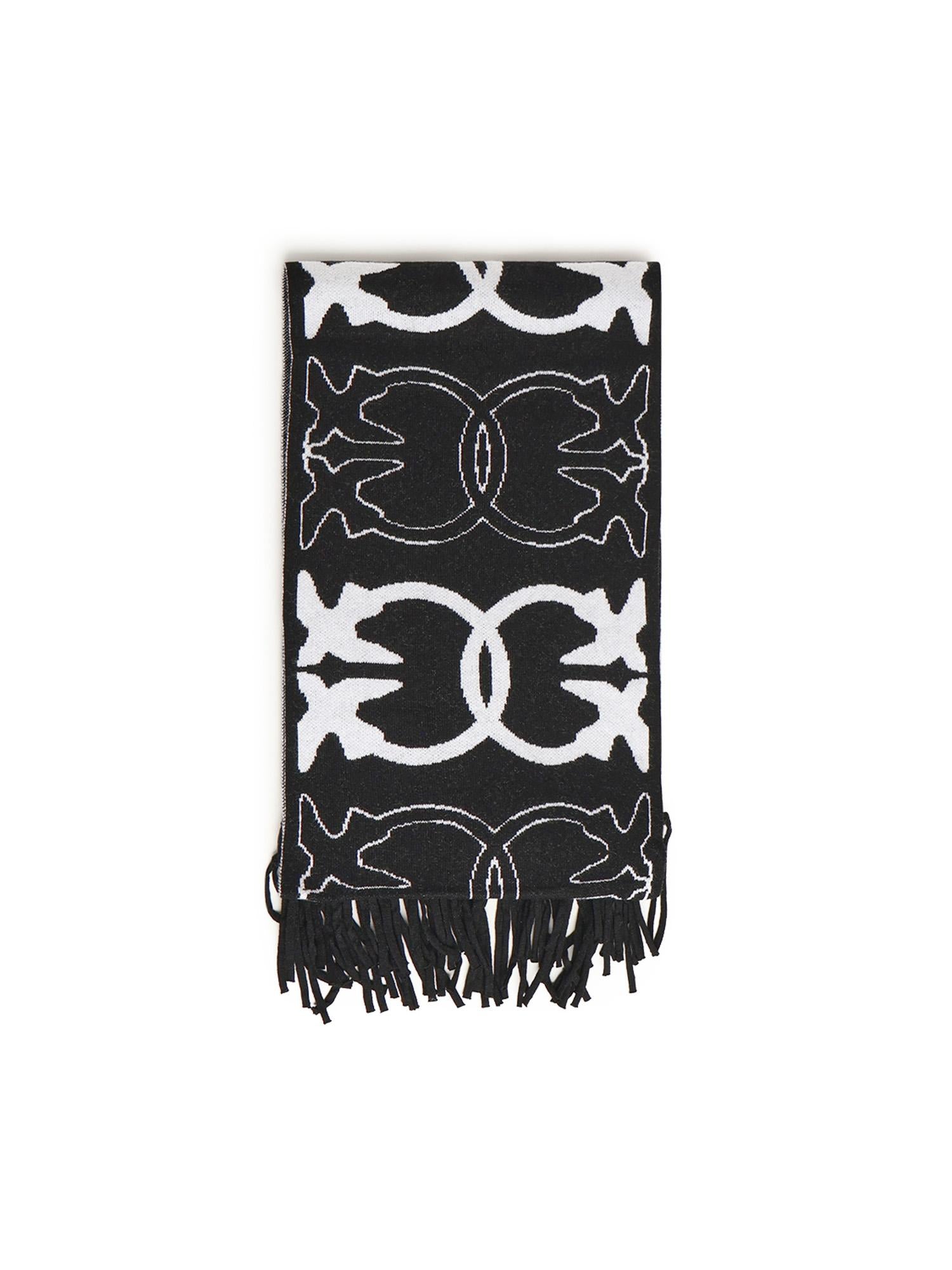 Sciarpa con logo Love Birds jacquard 105992 A2YOZZ2 PINKO 