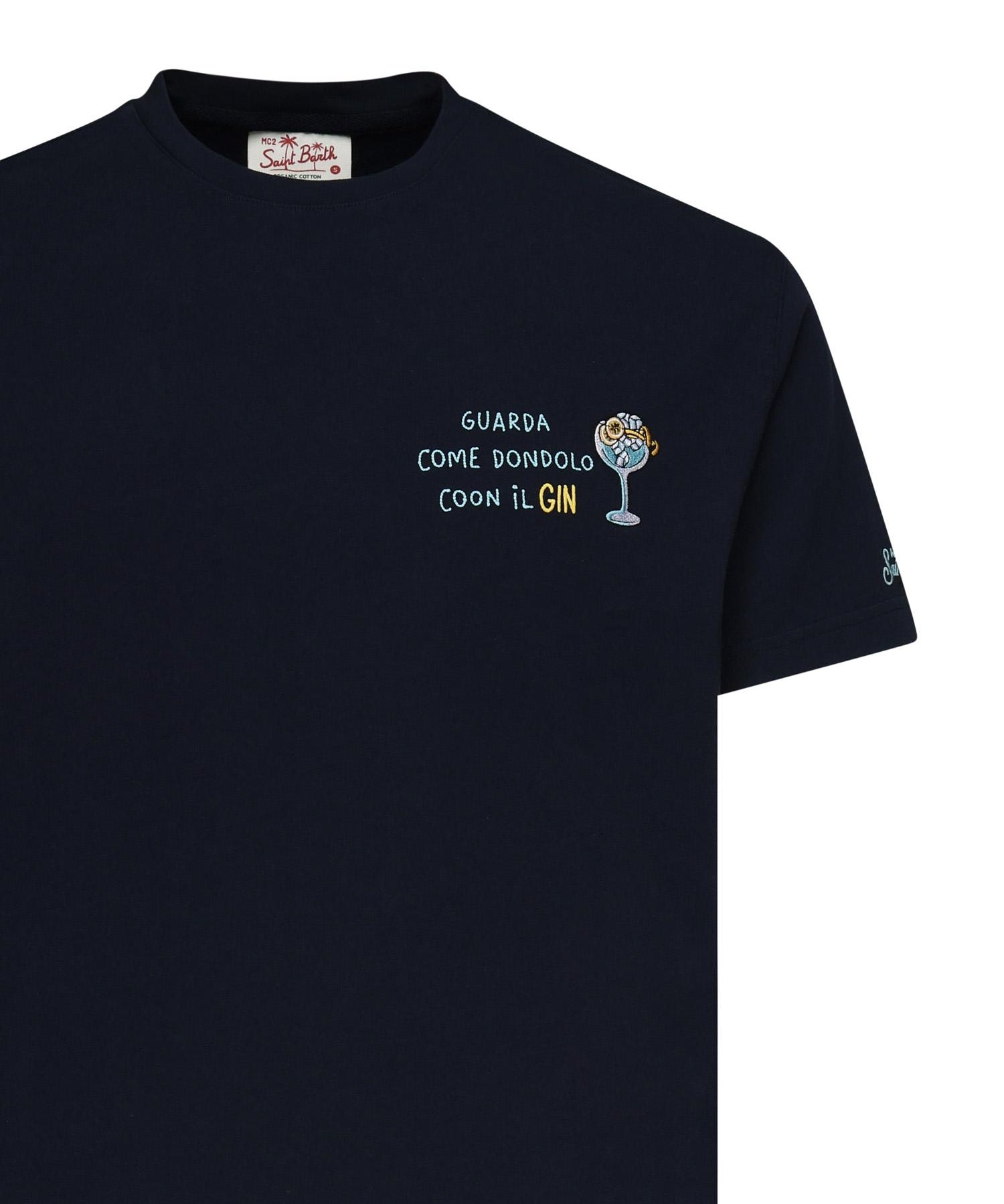 T-shirt Portofino con ricamo POT0001 05574H MC2 SAINT BARTH 