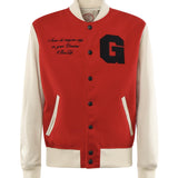 Bomber Varsity in nappa e tessuto VARSITY NAPPAROSSO GIULIANO GALIANO 