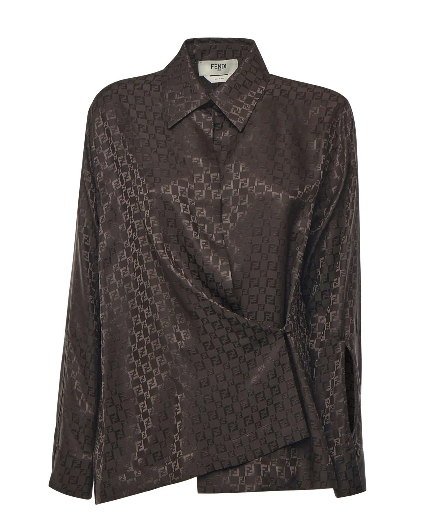 Camicia in seta FF jacquard FS8287 AUQGF1T6H FENDI 