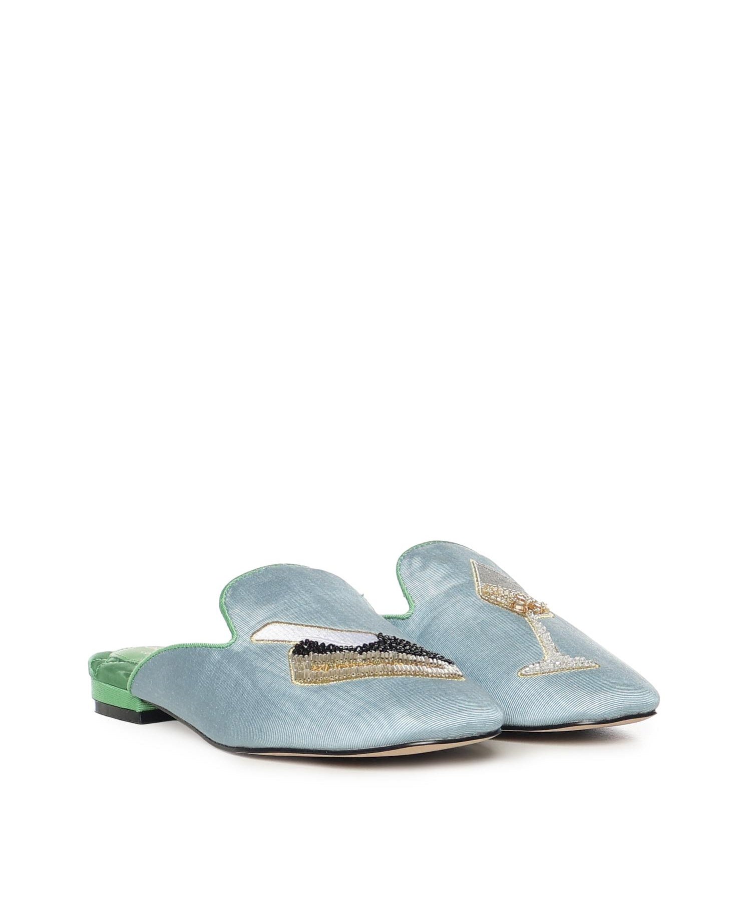 Mule Embroidered 5387783069 PALE BLUE KURT GEIGER 