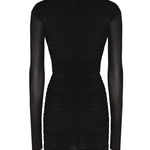 Abito drappeggiato in jersey 732870 Y5G891000 SAINT LAURENT 