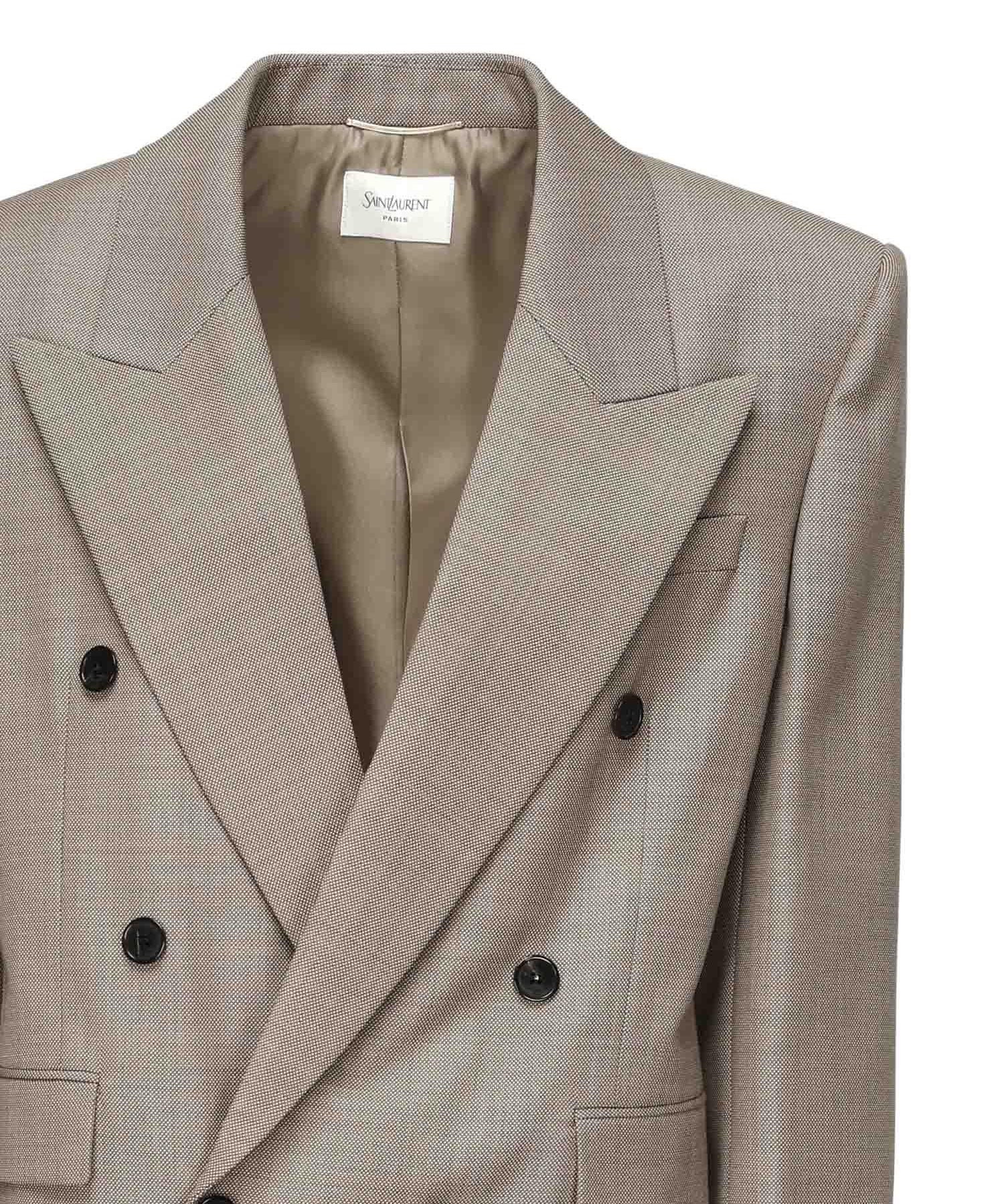Giacca doppiopetto in lana 821942 Y1I251506 SAINT LAURENT 