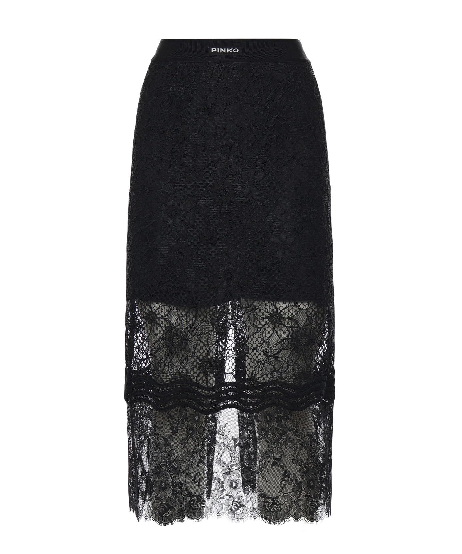 Gonna midi in pizzo con spacchetti 106664 A381Z99 PINKO 