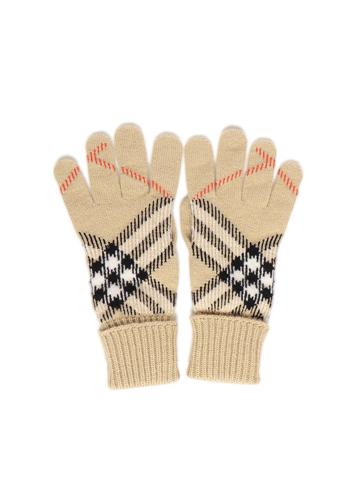 Guanti in misto cashmere Check 8114774 A2021 BURBERRY 