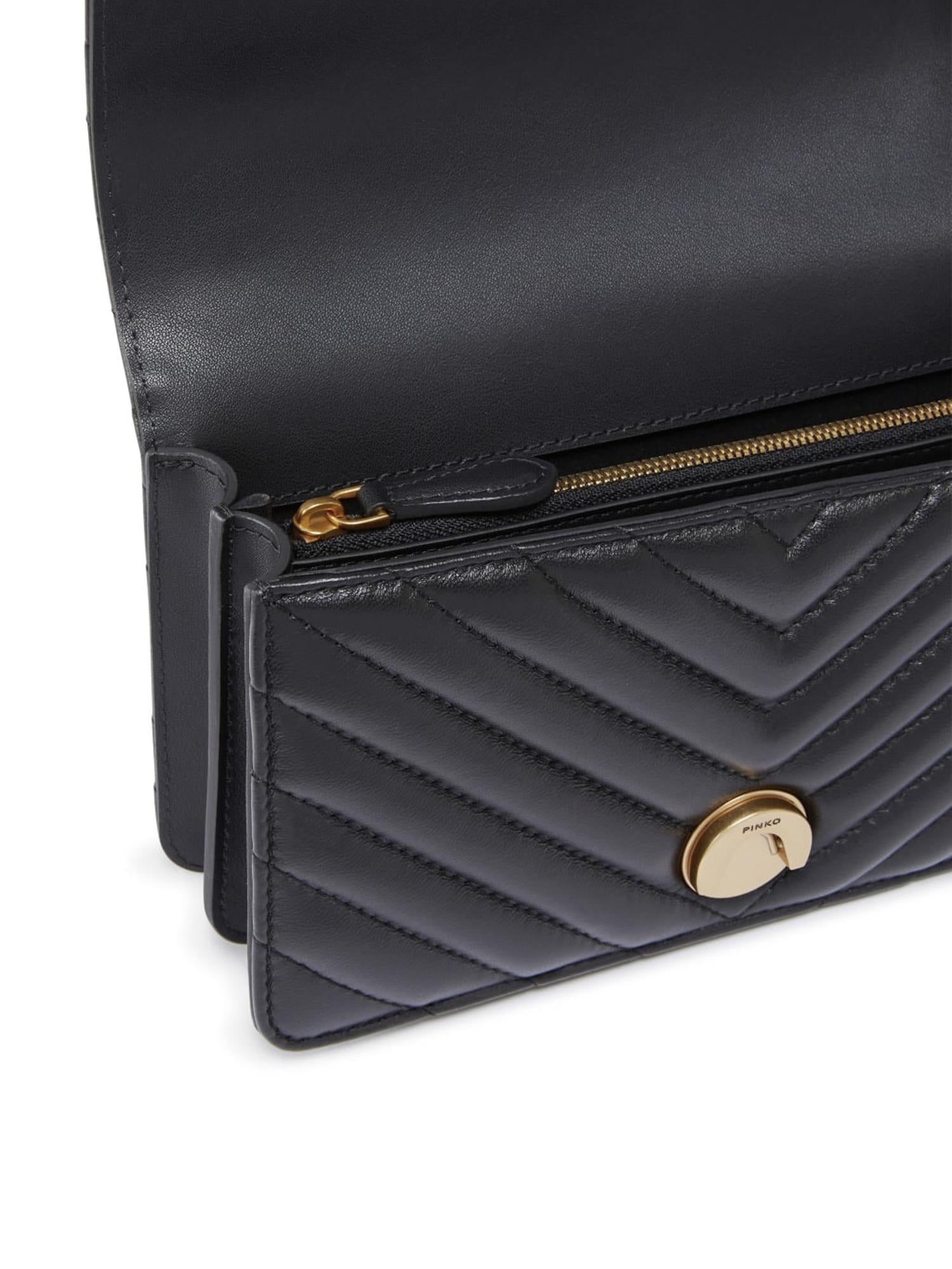 Borsa piccola a tracolla Love Bag One Chevron 100074 A0GKZ99Q PINKO 