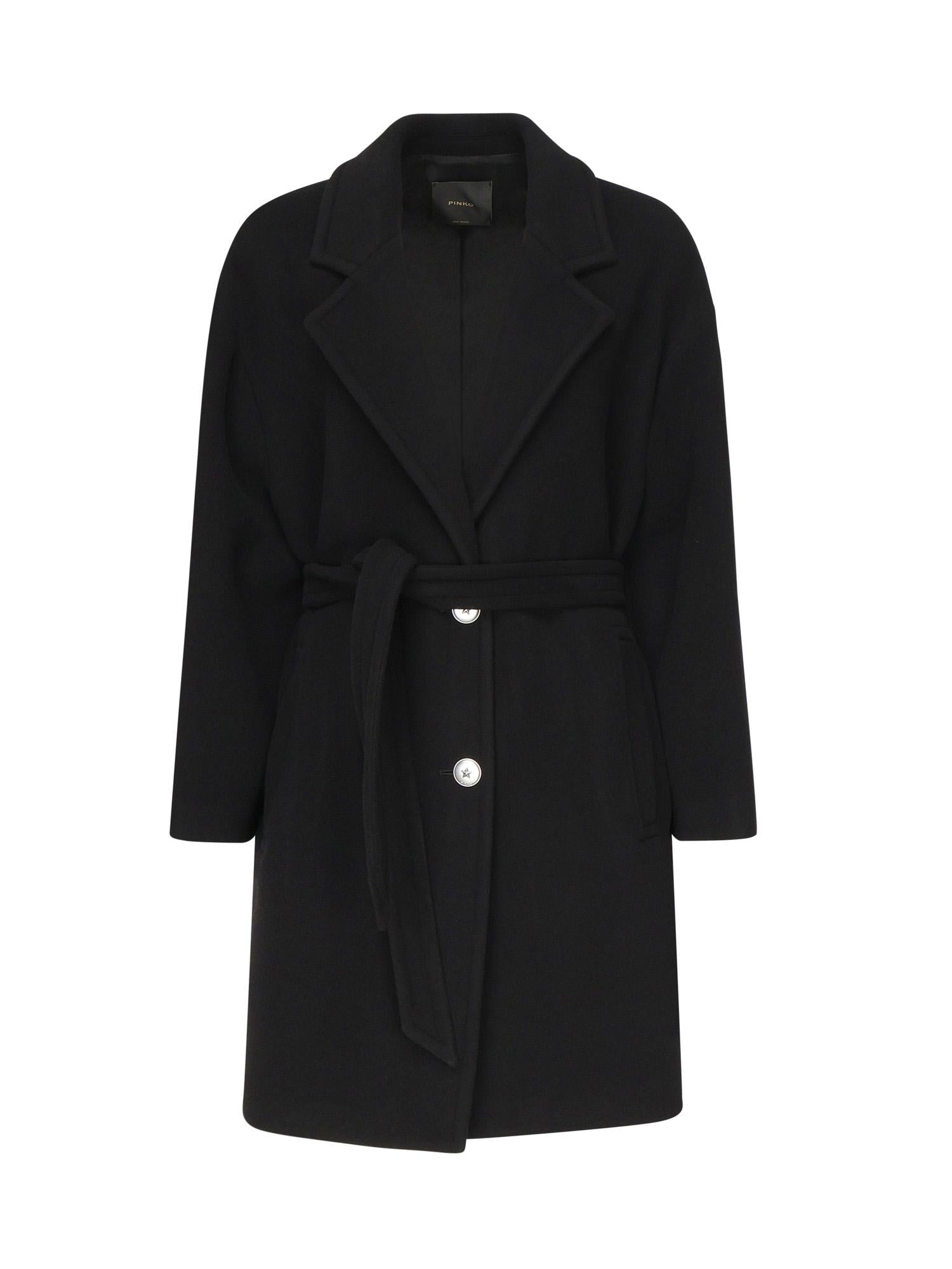 Cappotto monopetto in misto lana 105685 A2SMZ99 PINKO 