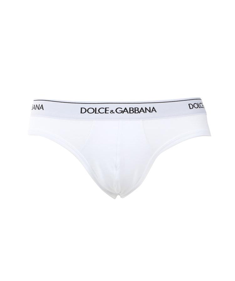 Set di due slip in cotone stretch con logo a contrasto M9C03J FUGIWW0800 DOLCE & GABBANA 