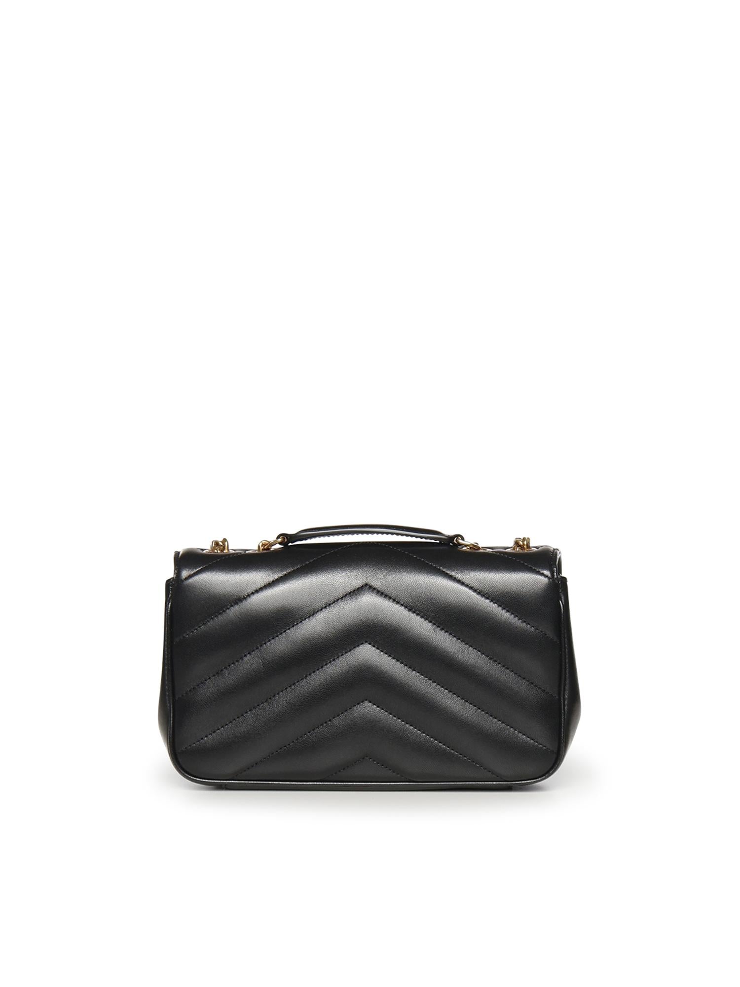 Borsa Loulou small in pelle di agnello trapuntata 801437 AAEAX1000 SAINT LAURENT 