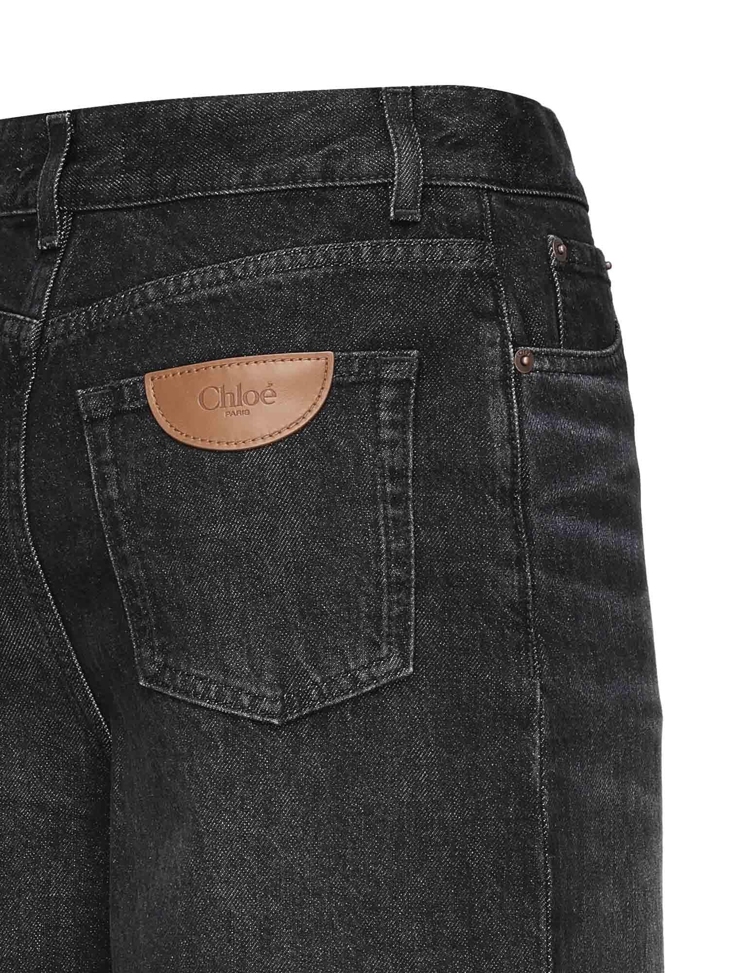 Jeans a gamba larga in denim CHC25ADP02156 075 CHLOÉ 