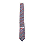 Cravatta in seta stampa Gancini chain 351298 786570002 FERRAGAMO 