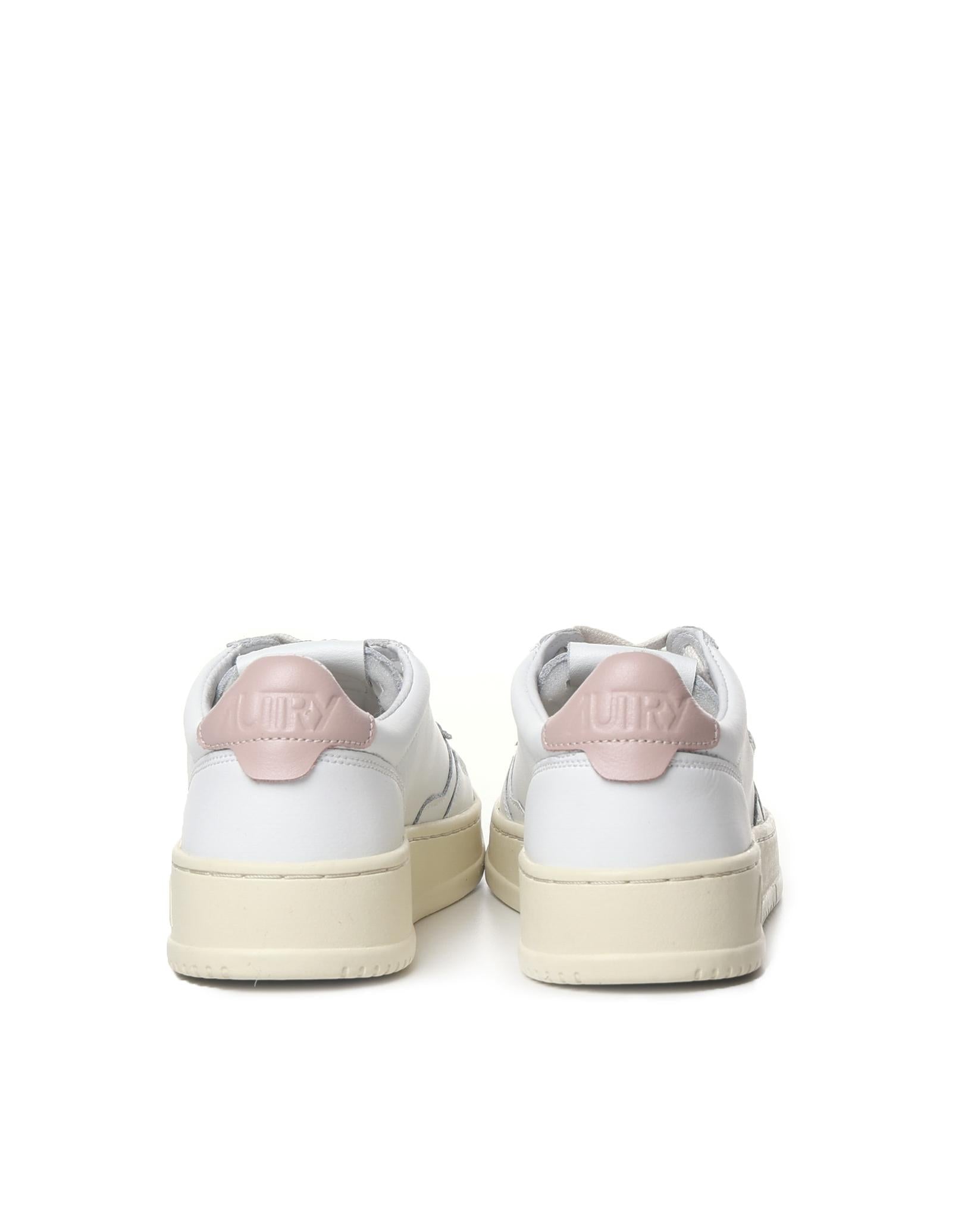 Sneakers in pelle con talloncino a contrasto effetto metallizzato AULW LL16 AUTRY 