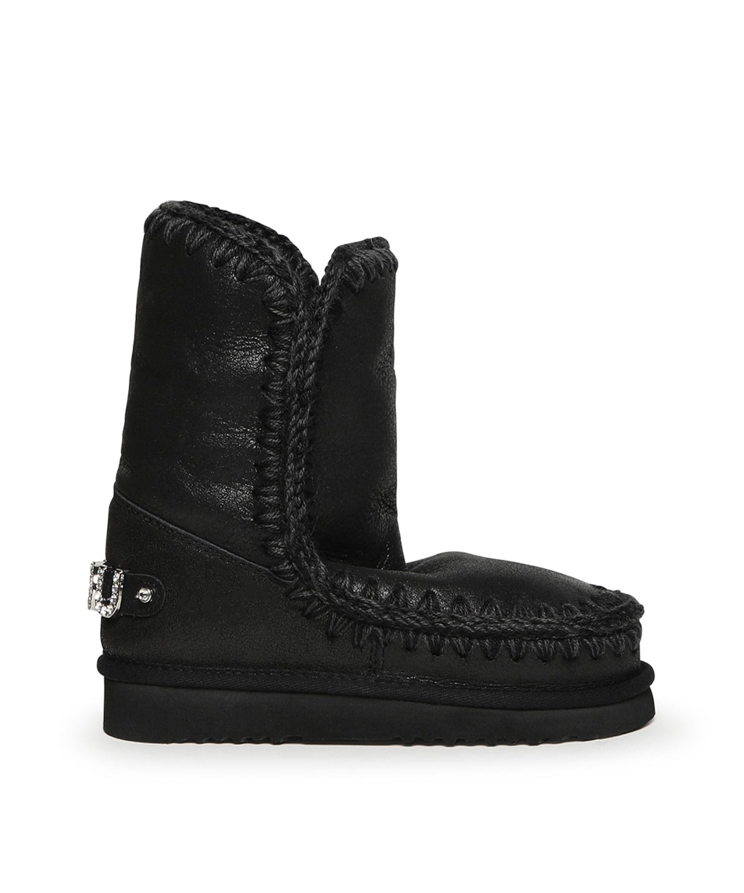 Stivali Eskimo 24 rhinestones logo MUFW101037B CBKG MOU 