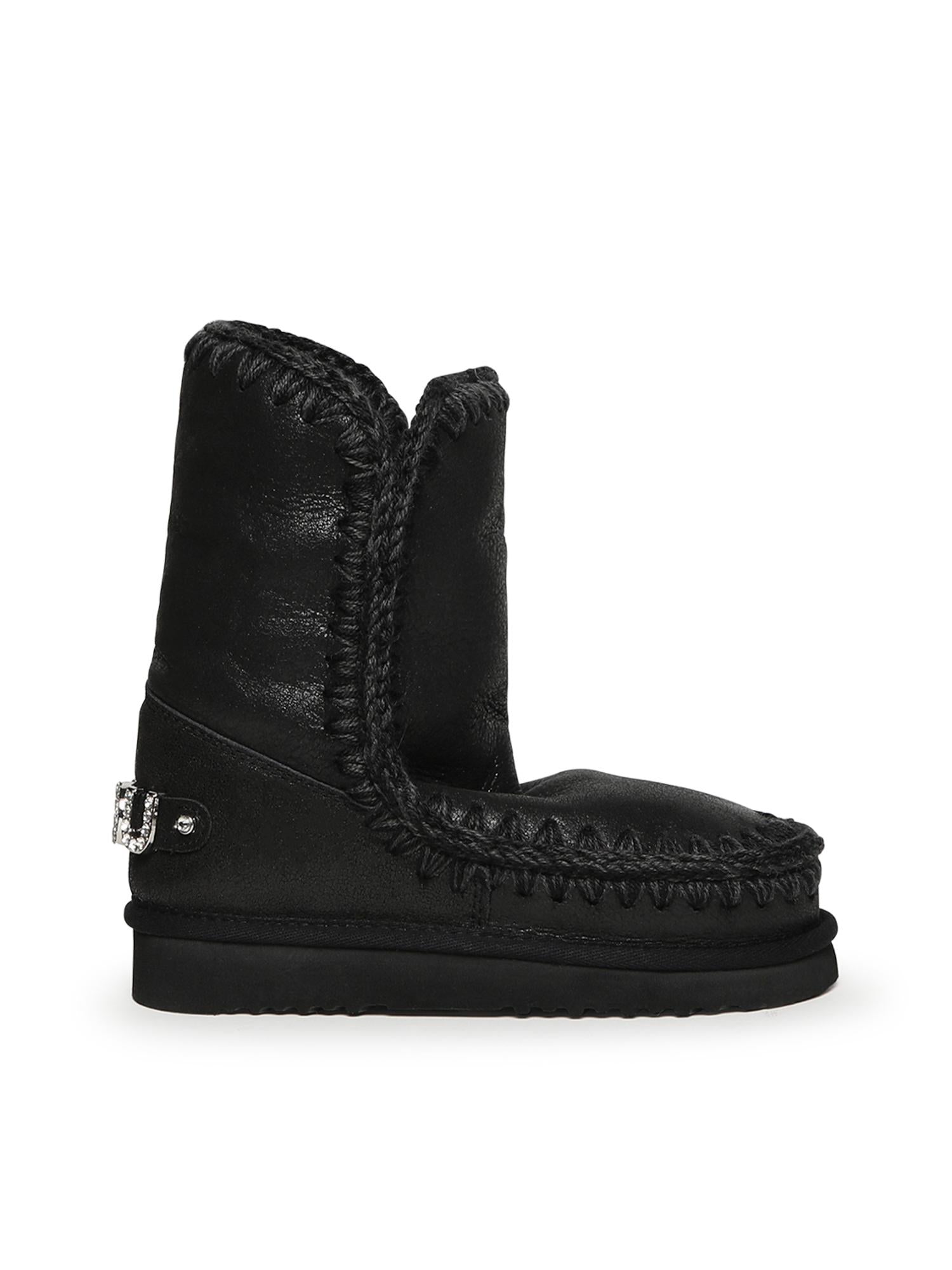 Stivali Eskimo 24 rhinestones logo MUFW101037B CBKG MOU 