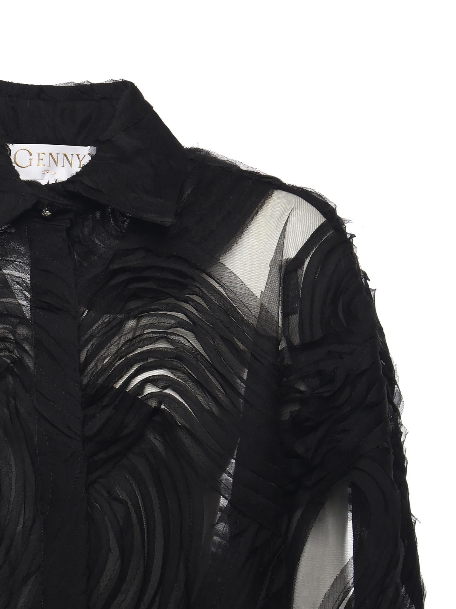 Camicia in tulle ricamato 79AAL644 JR008899 GENNY 