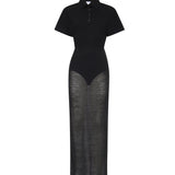 Abito polo in misto lana AA9R3053K175C 995 ALAIA 