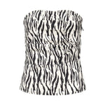 Top in denim stampato 114337 858 ROTATE 