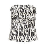 Top in denim stampato 114337 858 ROTATE 