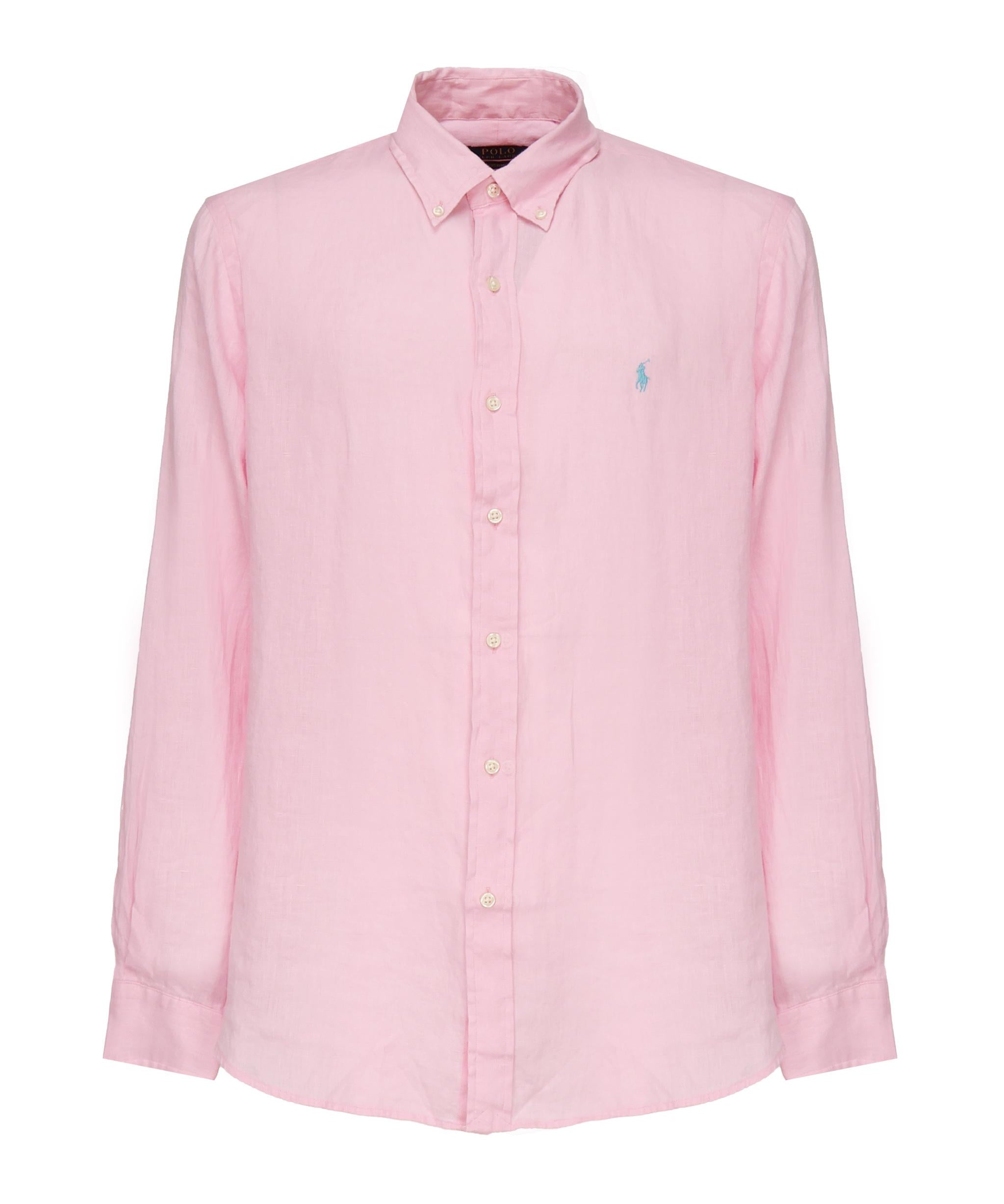 Camicia in lino con logo 710966294 009 POLO RALPH LAUREN 