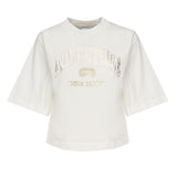 T-shirt crop con logo 104604 A2CSZ05 PINKO 