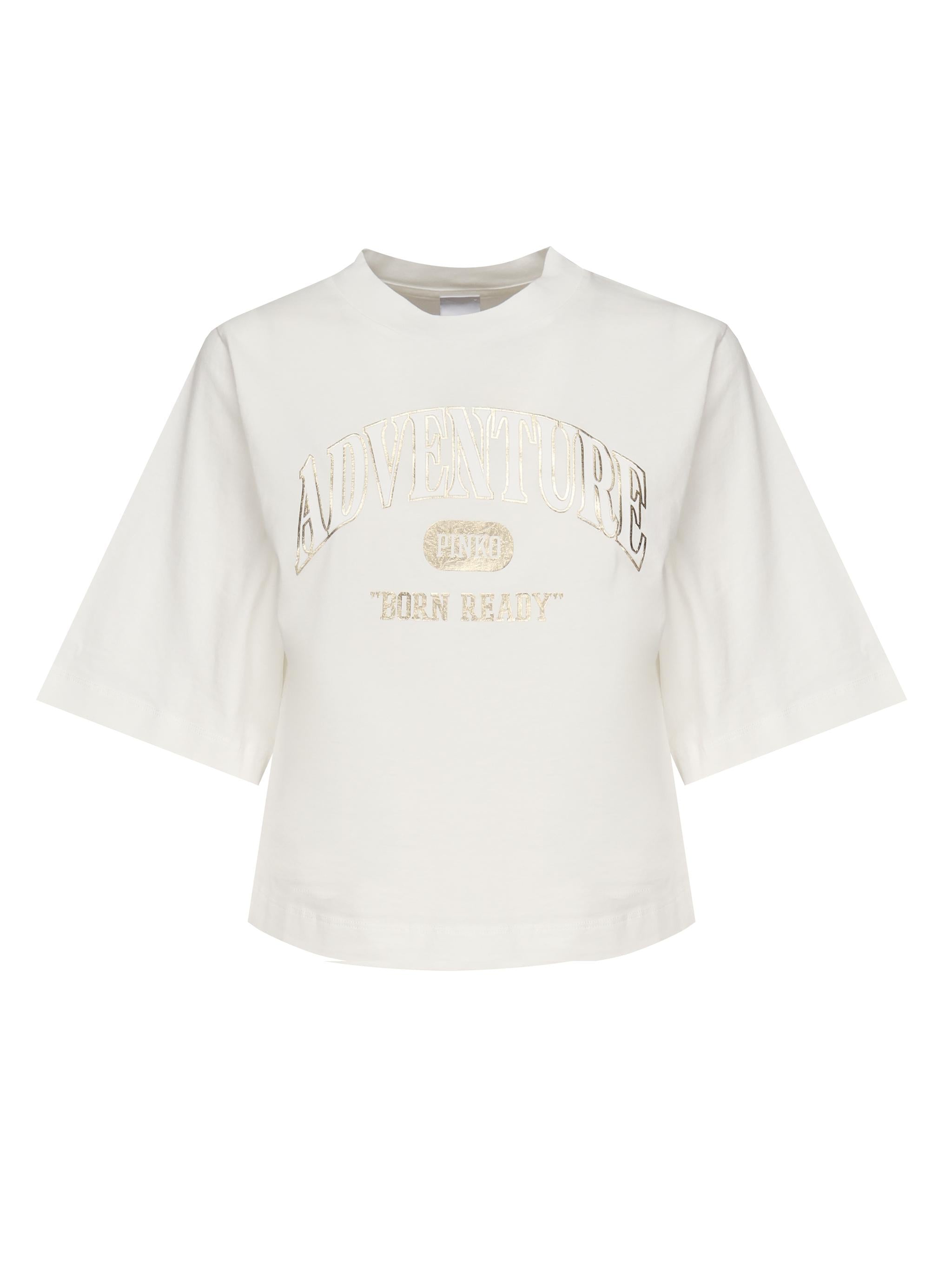 T-shirt crop con logo 104604 A2CSZ05 PINKO 