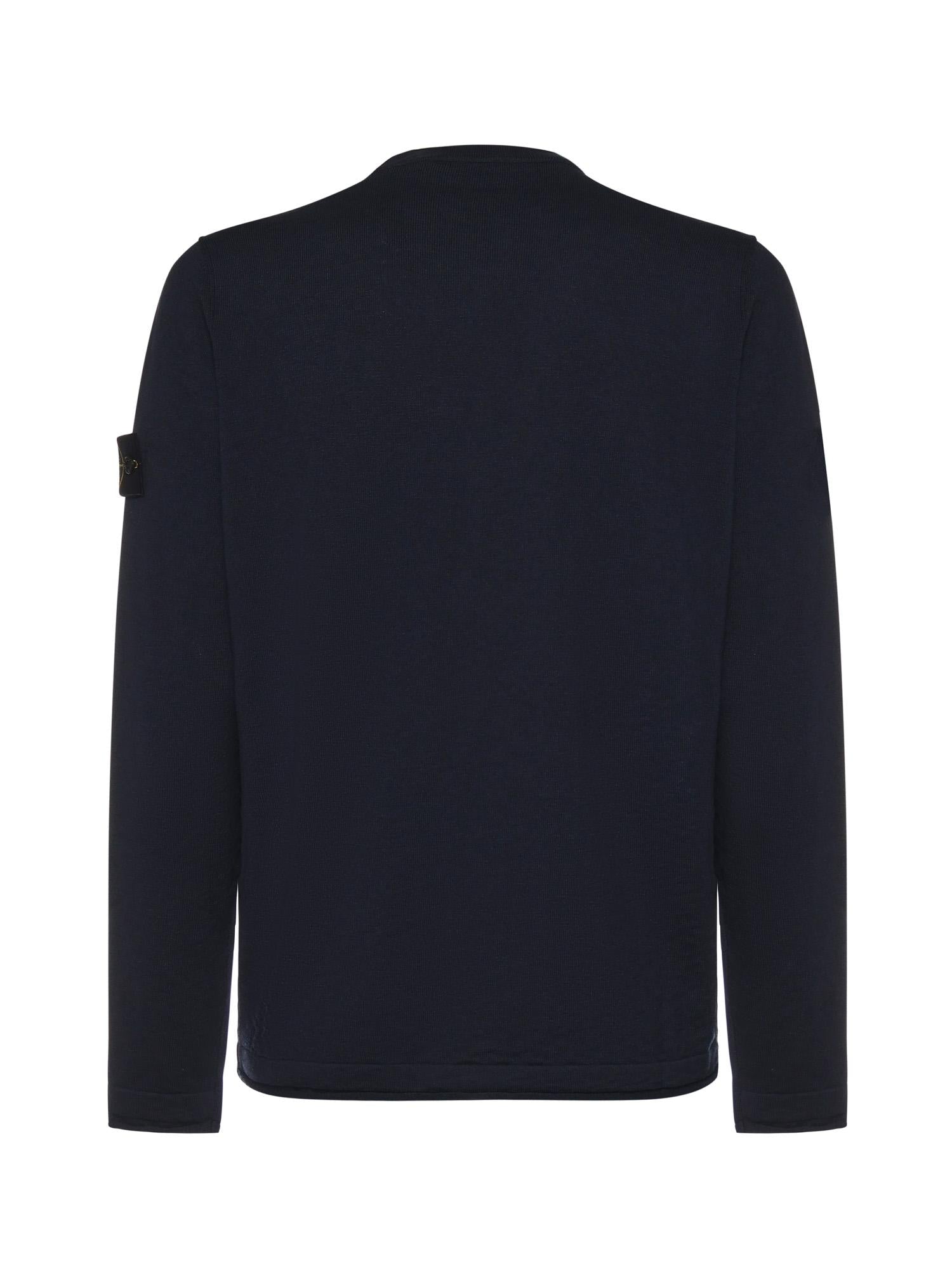 Maglione in cotone e nylon con logo<BR/> L1S155100052 S00B0V0020 STONE ISLAND 