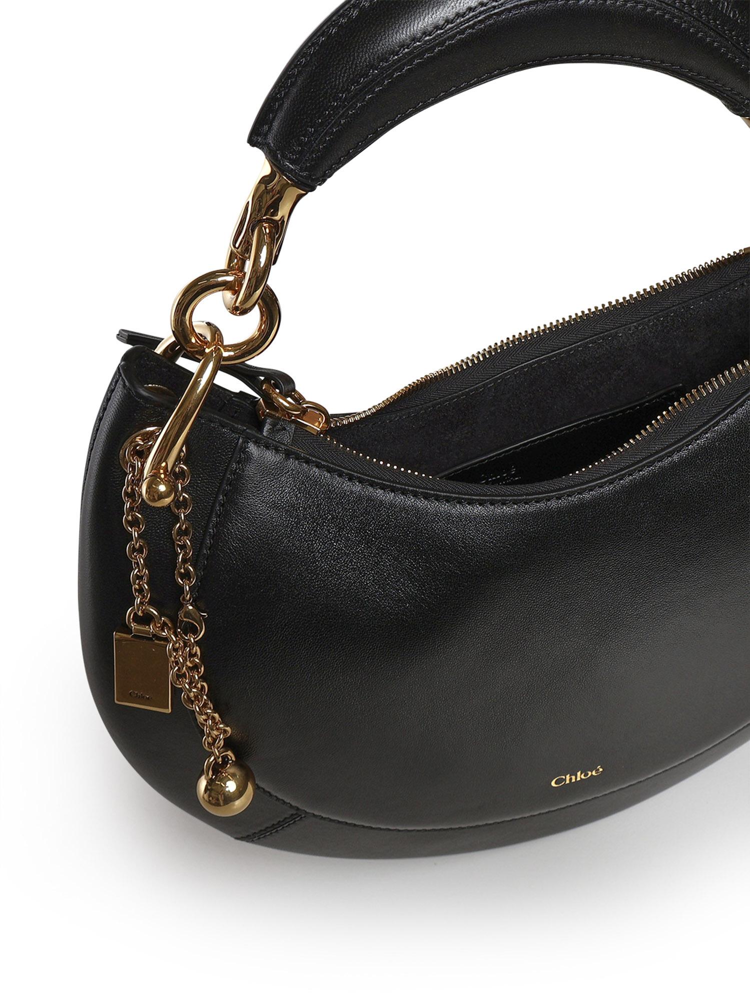 Borsa hobo Chloé Banana piccola in pelle CH26AS921S60 001 CHLOÉ 