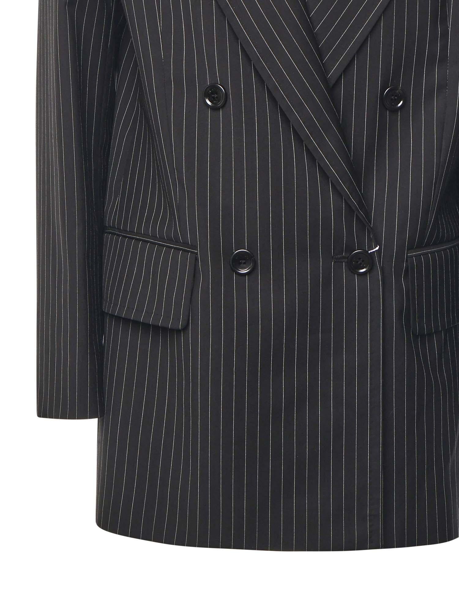 Blazer doppiopetto in lana gessata 2521046021600 002 MAX MARA 