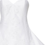 Mini abito babydoll senza spalline in popeline di pizzo bianco 16952500000031 WHITE MAGDA BUTRYM 