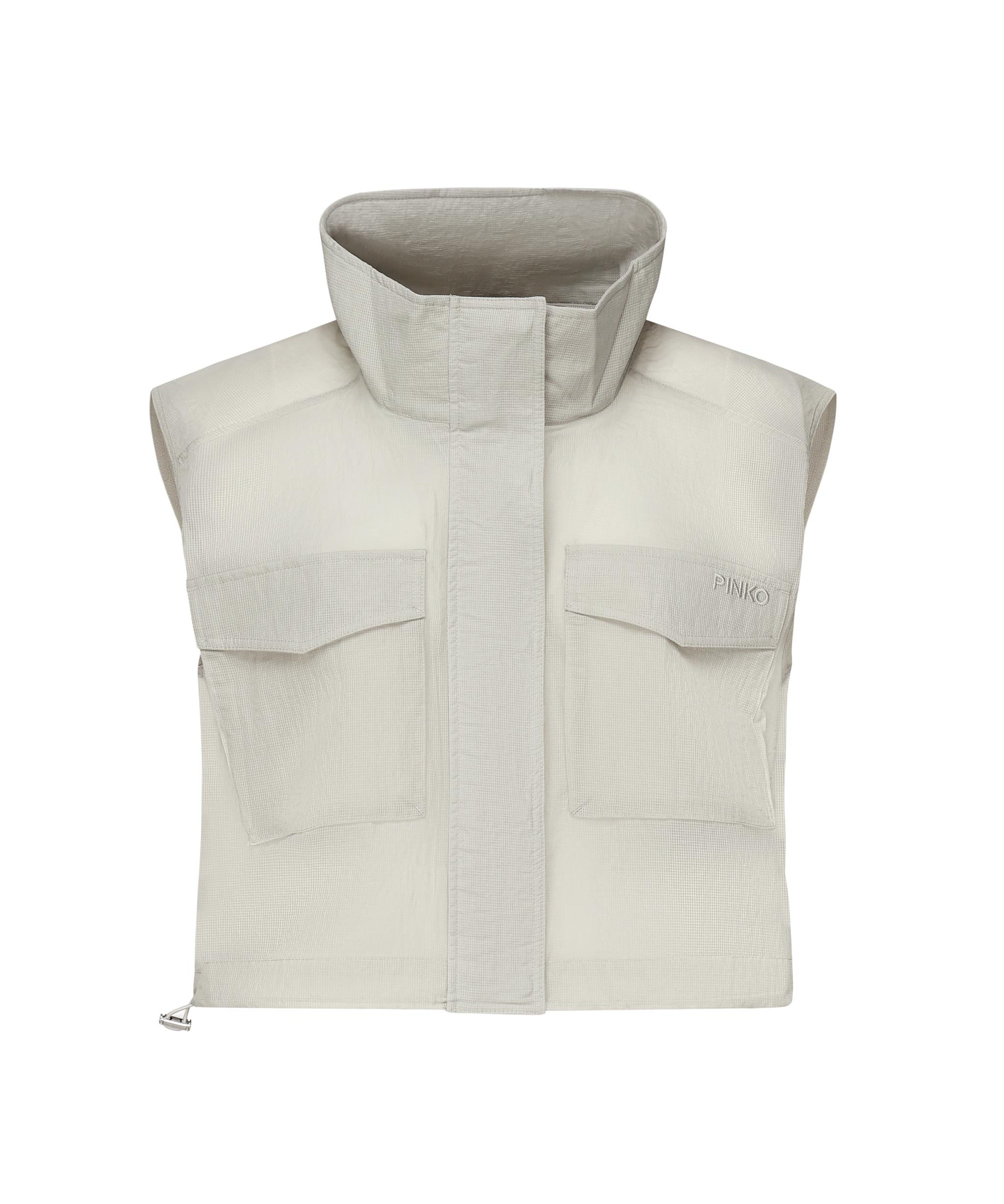 Gilet cropped ripstop 104852 A2EKI12 PINKO 