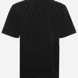 T-shirt in piquet con logo all-over FY0936 A7D5F0ABB FENDI 