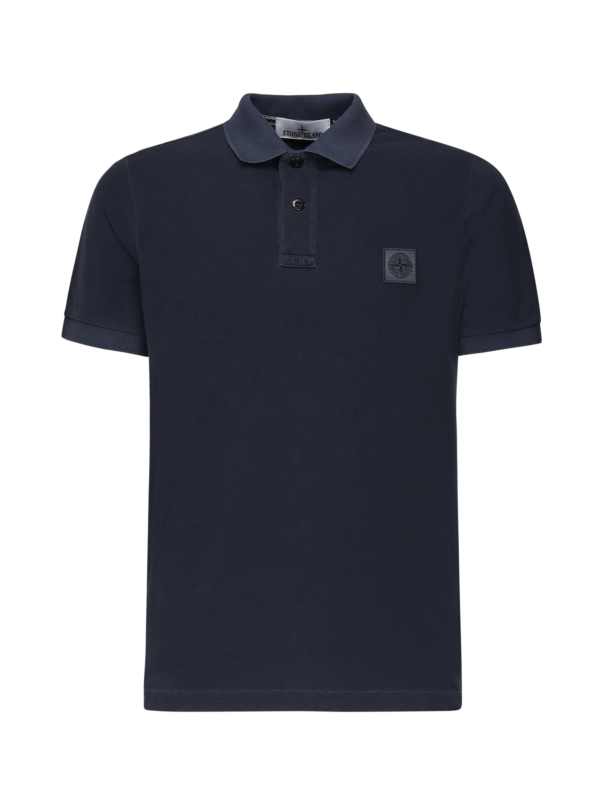 Polo in piqué stretch con patch logo K1S1522002SC S0067V0028 STONE ISLAND 