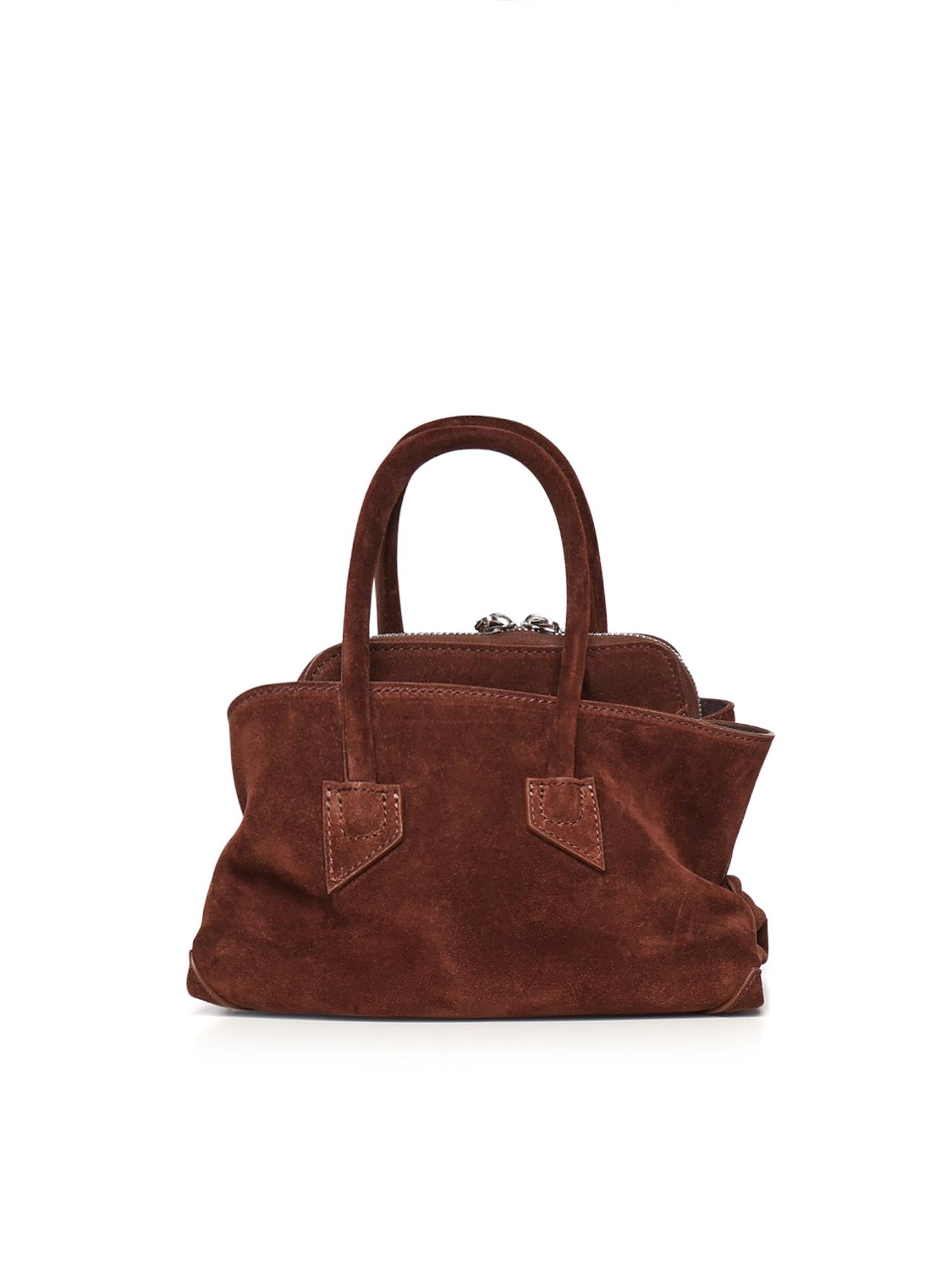 Top handle La Passeggiata Mini in suede 260WAH00063 LBT007AA850 THE Attico 