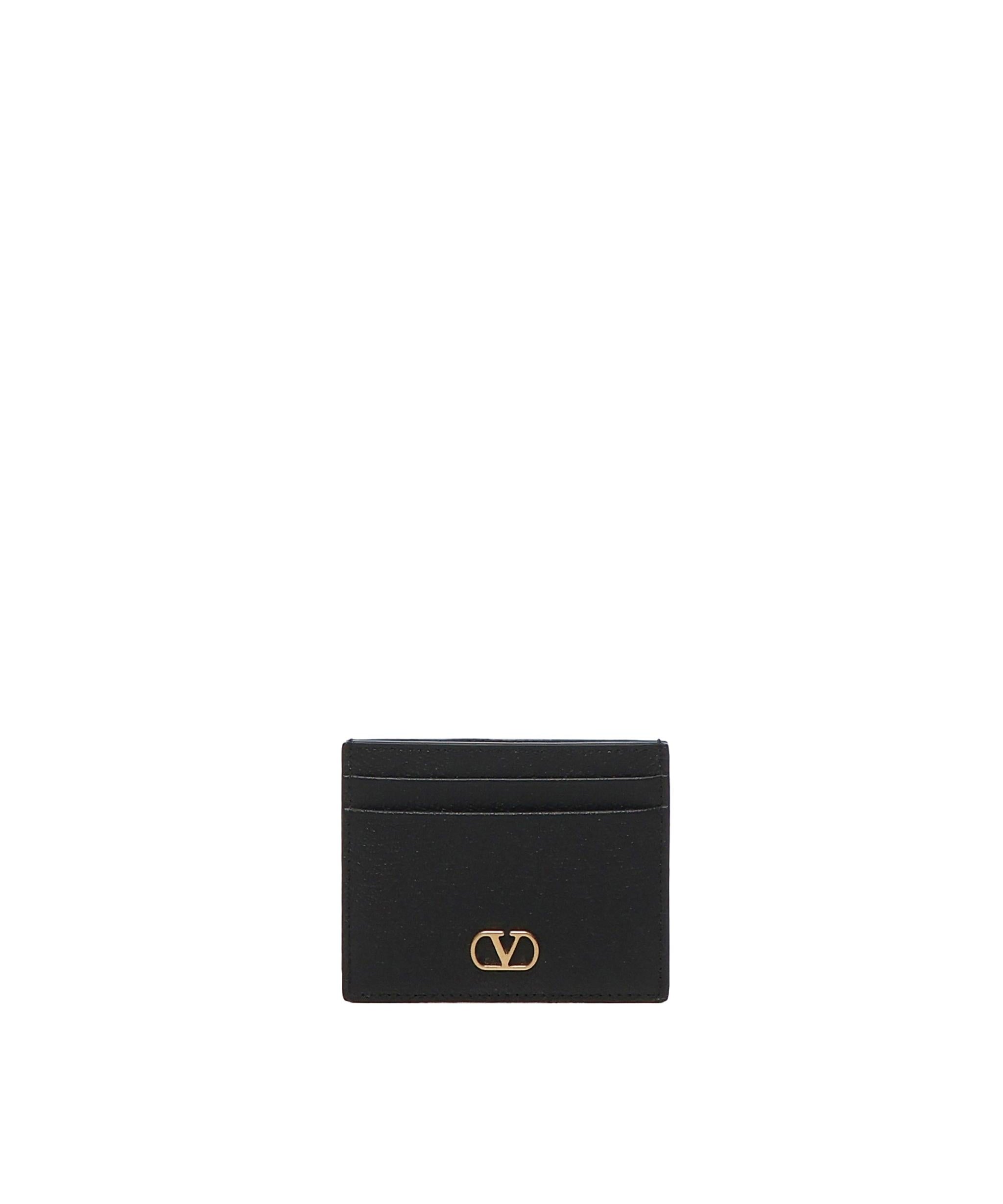 Portacarte Vlogo Signature in vitello granato 6W0P0AJ7 SNP0NO VALENTINO GARAVANI 