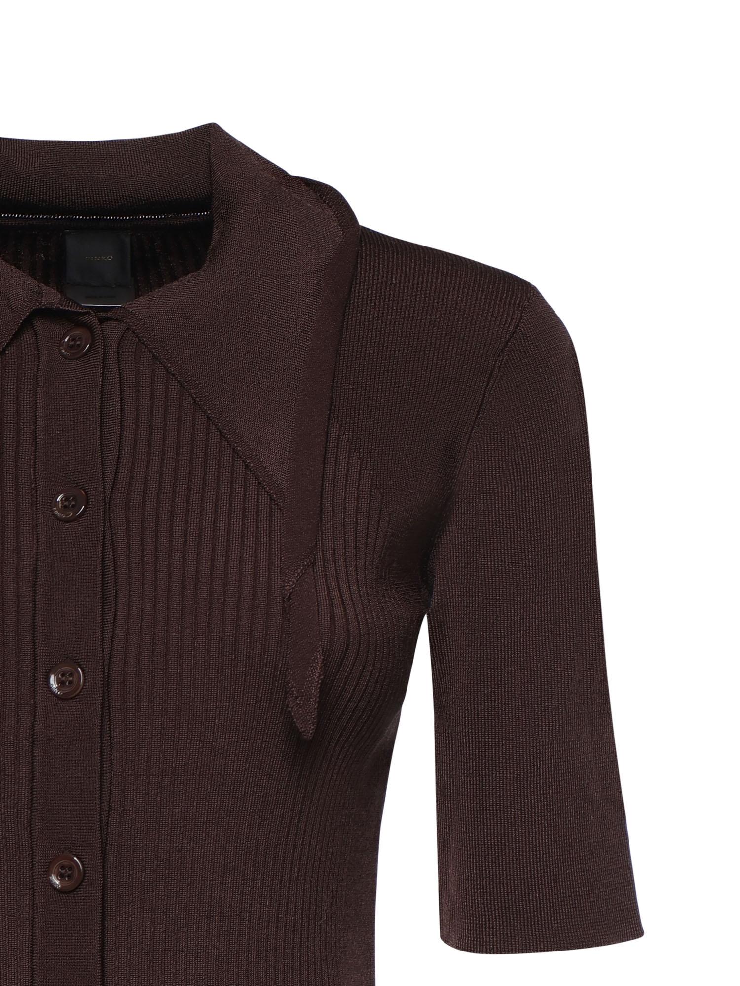 Polo in misto viscosa a coste 106316 A347L78 PINKO 