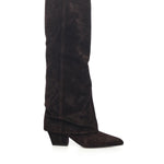 Stivali Jane Fold in pelle scamosciata <BR/> PX1803XV003 EBANO PARIS TEXAS 